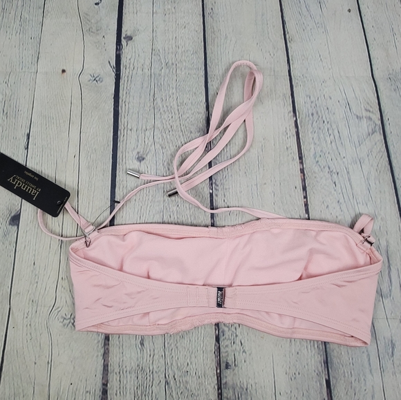 LAUNDRY by SHELLI SEGAL | shirred bandeau halter bikini swim bathing suit - Picture 3 of 12